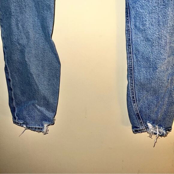 AGOLDE light wash distressed straight leg jeans 29 - Picture 4 of 6